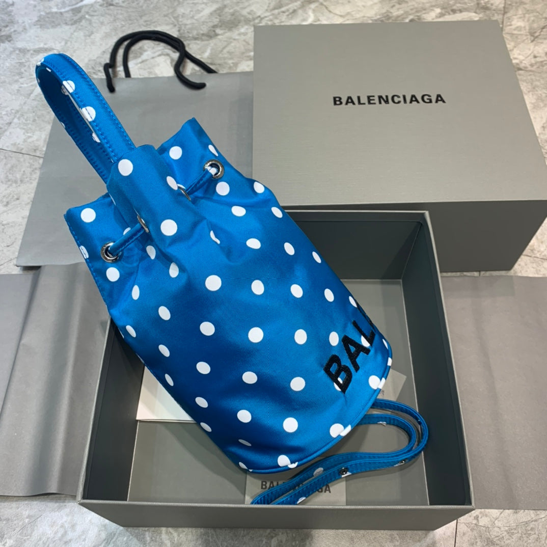 Balen Le Cagole MeTop Qualityum Bucket Bag In Blue, For Women,  Bags 17.6in/45cm
