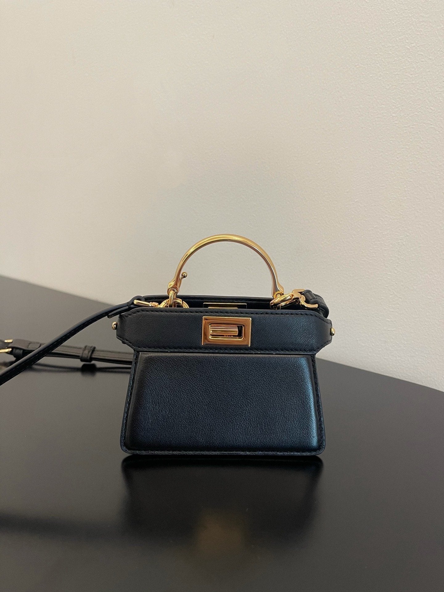 Top QualityTop Quality Peekaboo ISeeU Petite Black Micro Bag For Woman 11cm/4.5in