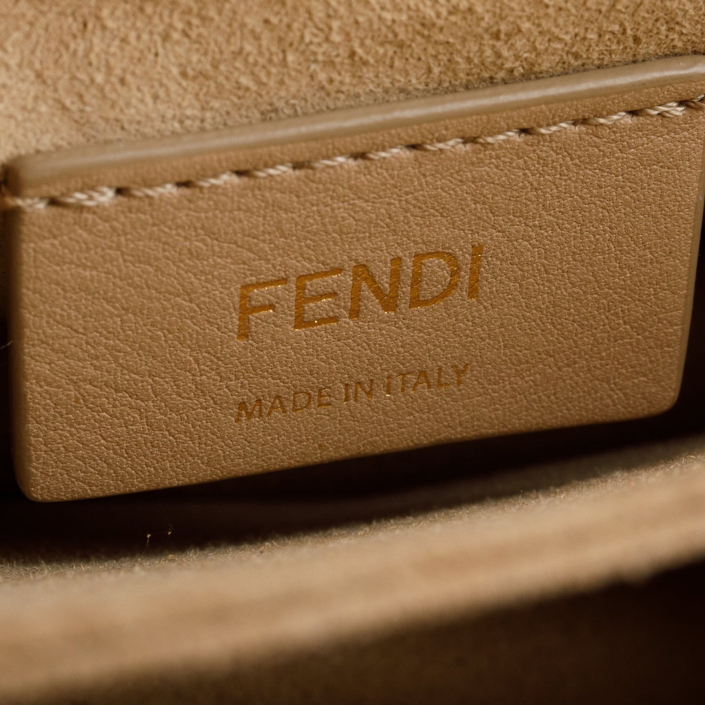 Fendi Vitello Liberty Bi-Color FF 1974 Embossed Small Kan U Shoulder Bag
