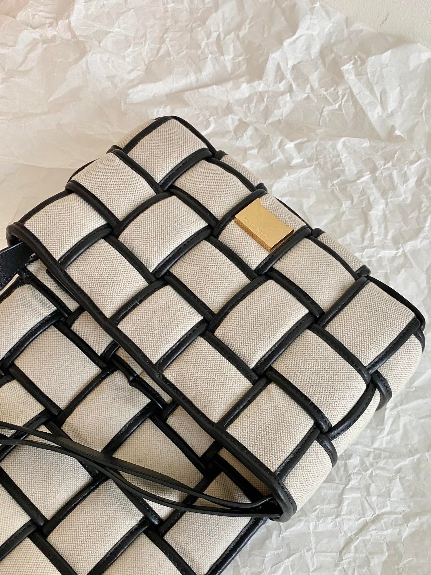 Top Quality Padded Cassette Beige And Black, For Women, Bags 10.2in/26cm 710210V2AJ19811