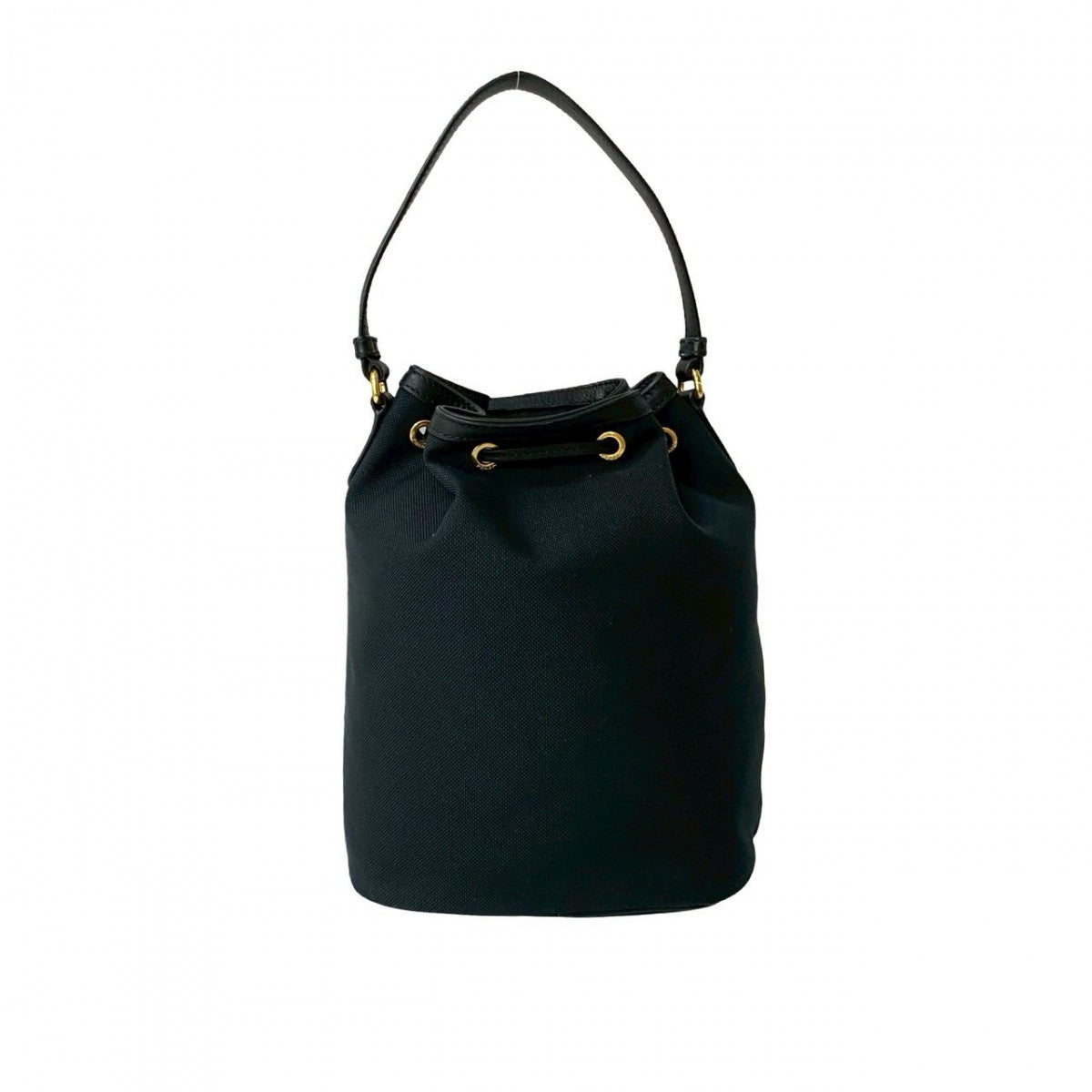 PRADA Shoulder Bag Canvas, Leather black logo duet Women