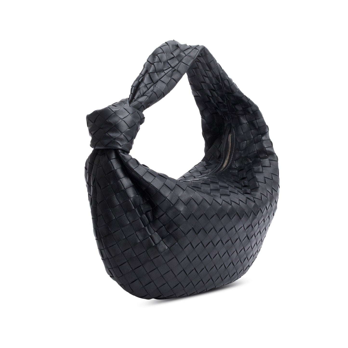 Bottega Veneta Black Nappa Intrecciato Small Jodie Shoulder Bag