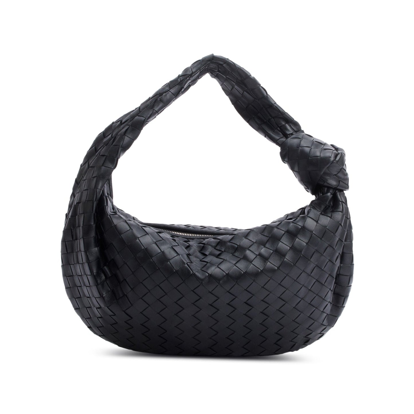 Bottega Veneta Black Nappa Intrecciato Small Jodie Shoulder Bag