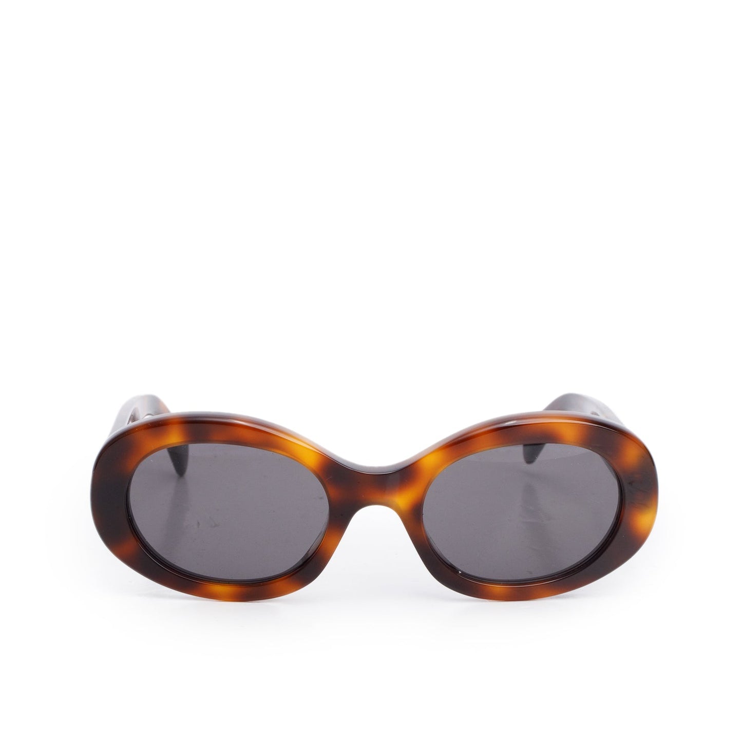 Celine CL40194U Tortoise Acetate Triomphe 01 Oval Sunglasses