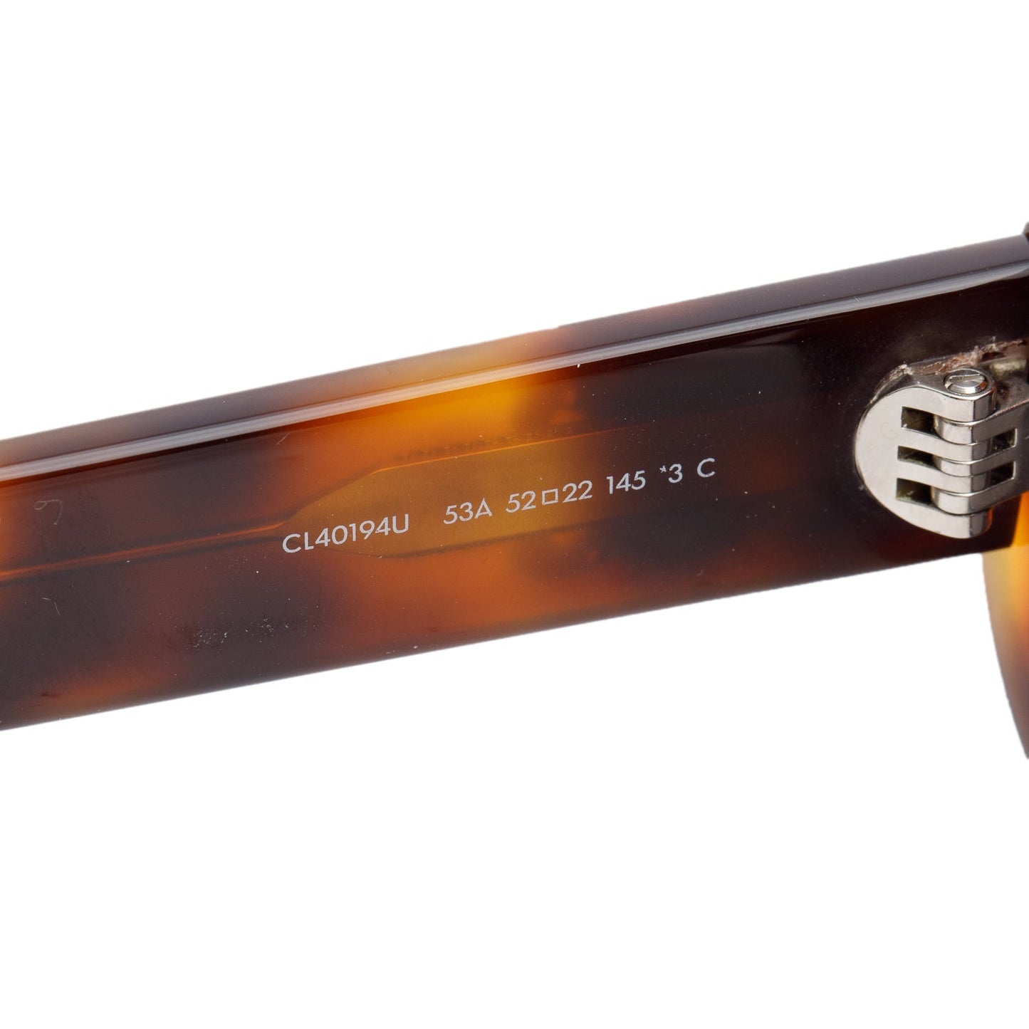 Celine CL40194U Tortoise Acetate Triomphe 01 Oval Sunglasses