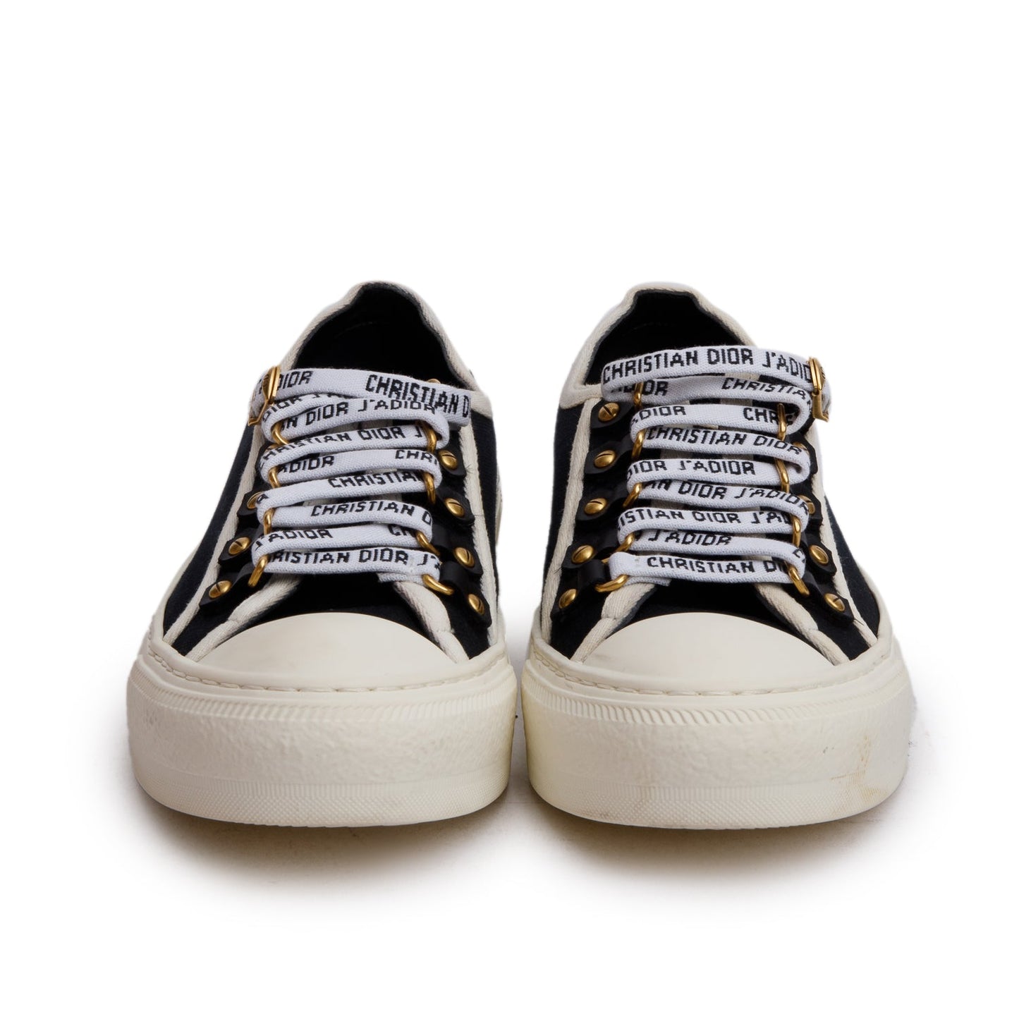Christian Dior Black Cotton Canvas Walk'N'Dior Sneakers, Size 35.5