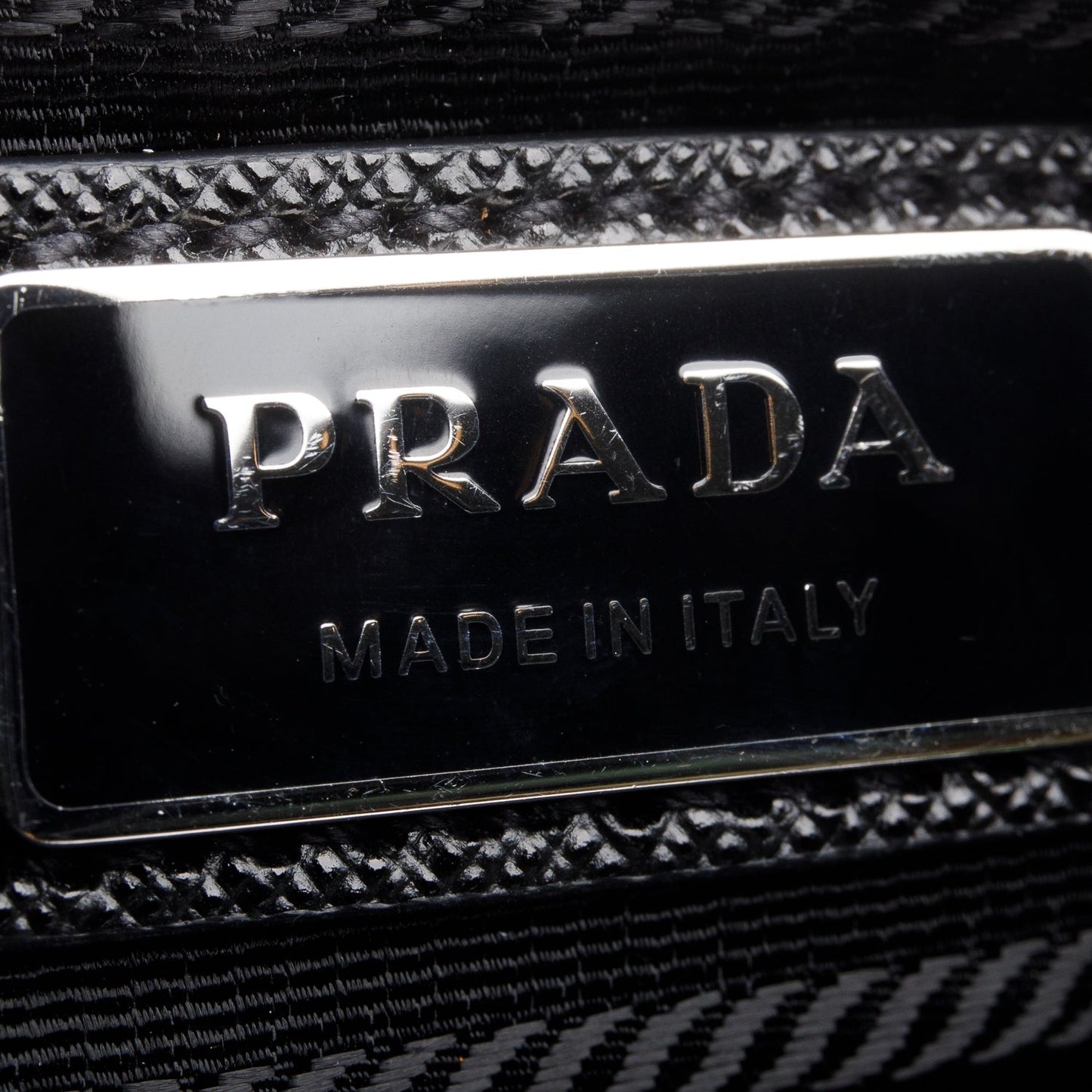 Prada Black Re-Nylon & Saffiano Leather Belt Bag