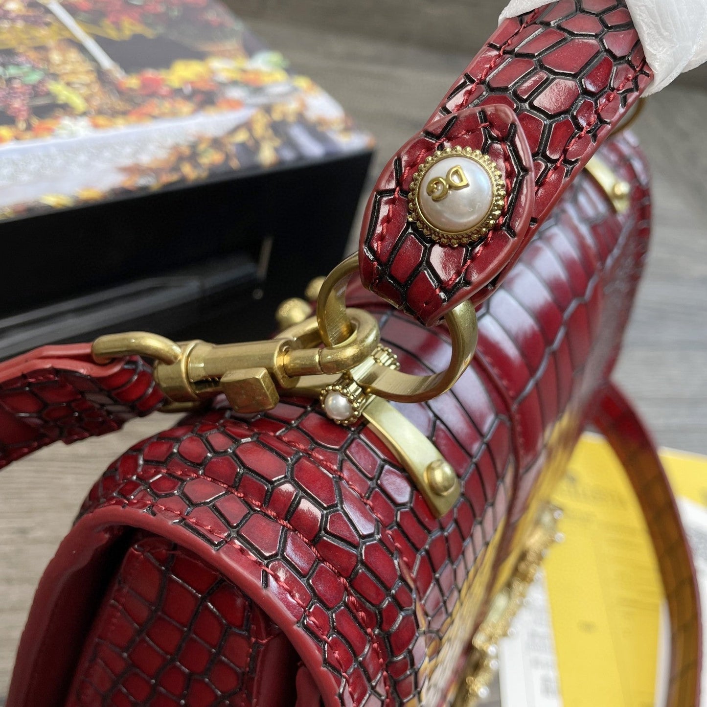 Top Quality Print Top Quality Girls BagÂ Burgundy For Women 10.6in/27cm Top Quality
