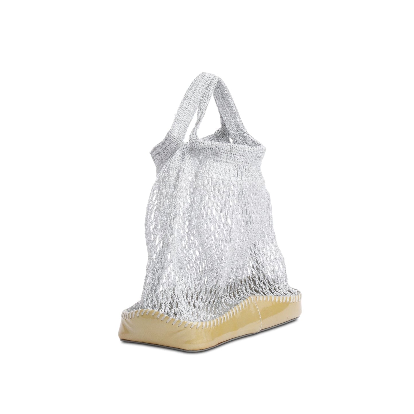Prada Silver Mesh Mini Handle Bag
