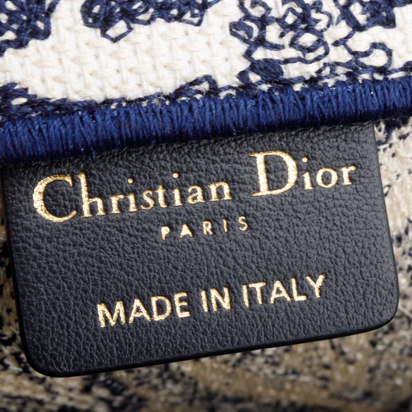 Christian Dior 2024 Large Ecru and Blue Toile de Jouy  Embroidery Canvas Book Tote
