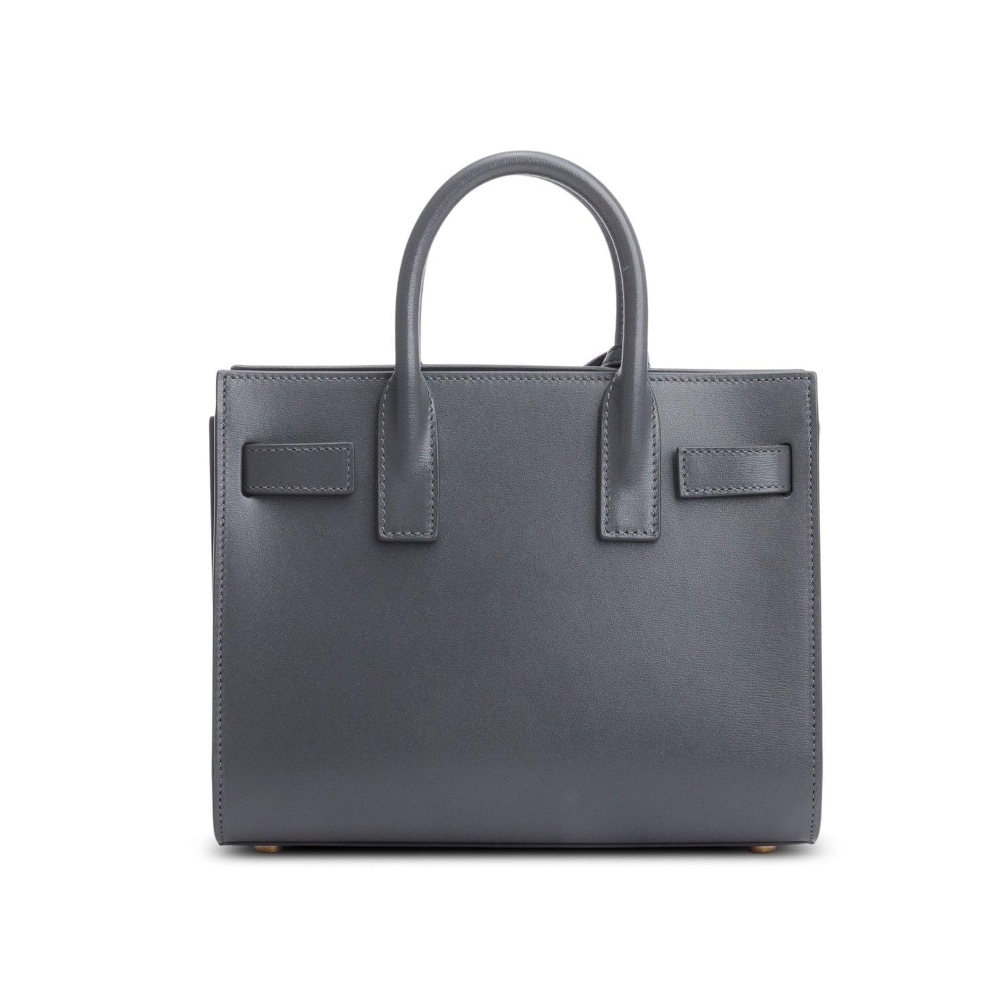 Saint Laurent 2024 Grey Smooth Calfskin Leather Nano Sac De Jour