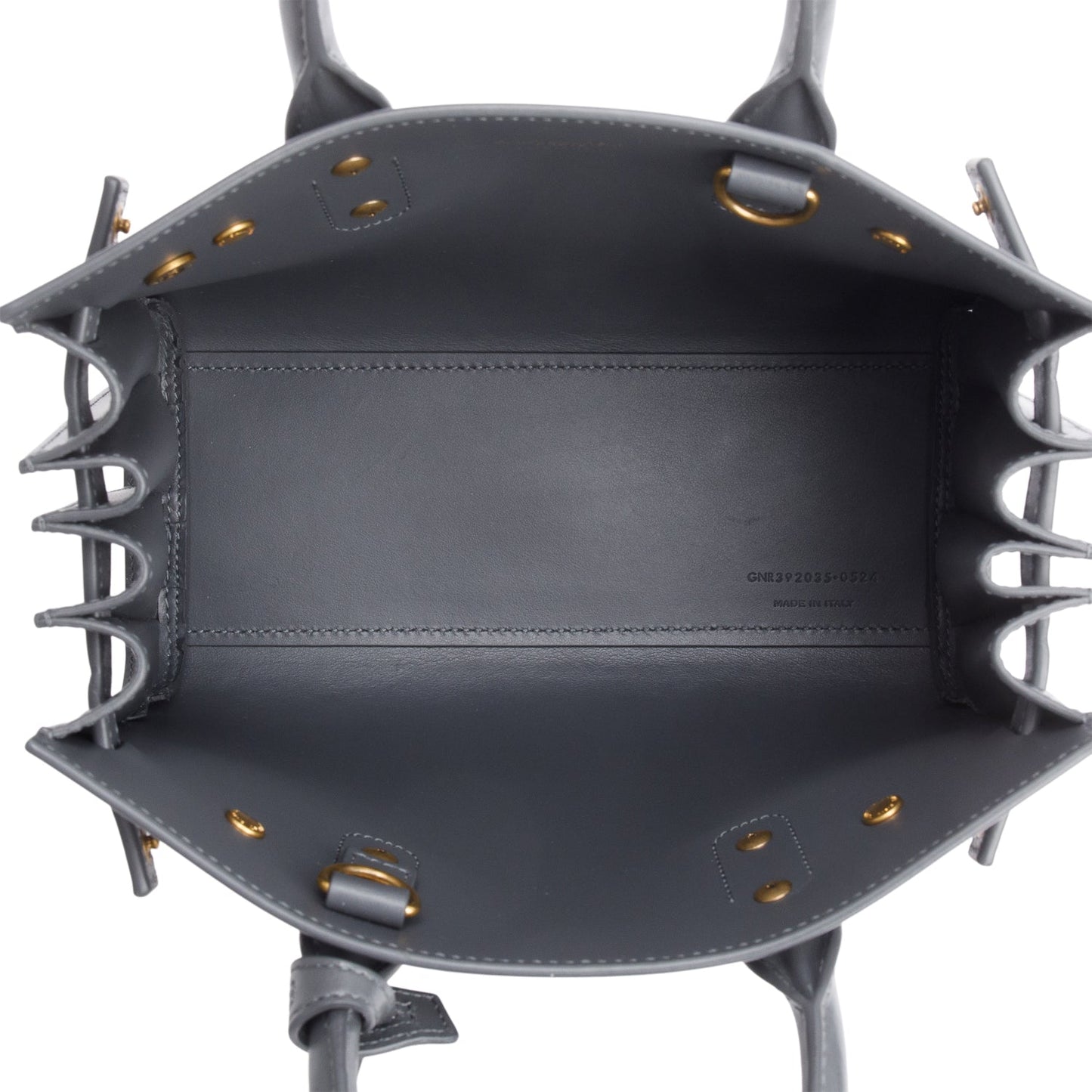 Saint Laurent 2024 Grey Smooth Calfskin Leather Nano Sac De Jour