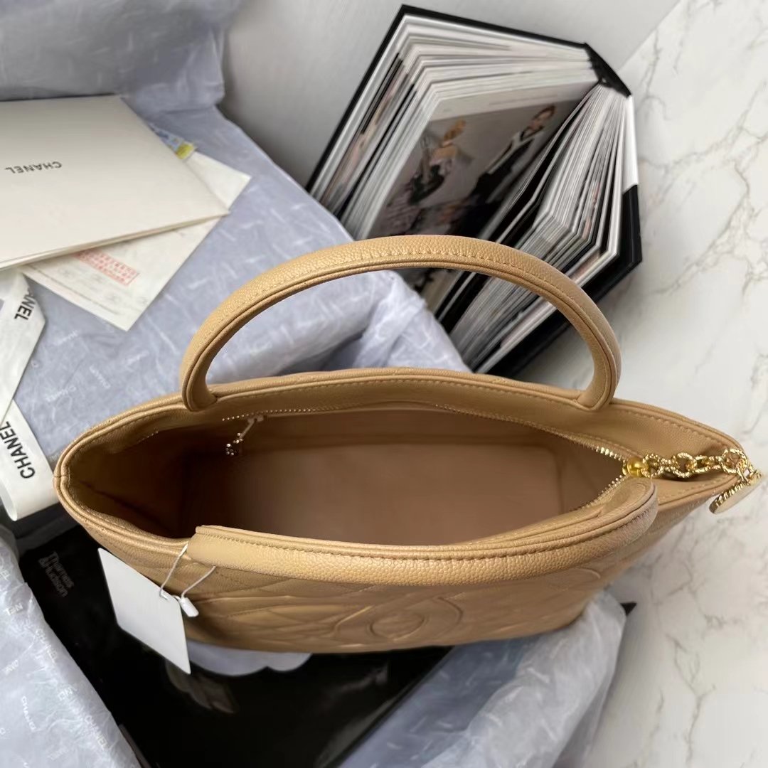 CHLMedallion Tote Shoulder Beige Bag For Women 29cm/11in