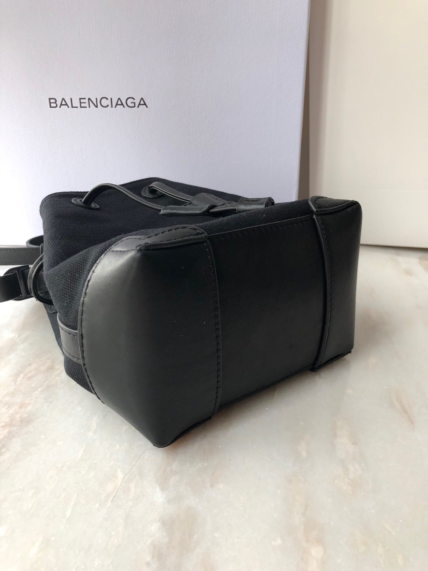 Top Quality Navy Cabas Linen Crossbody Bag In Black, For Women,  Bags 9.8in/25cm