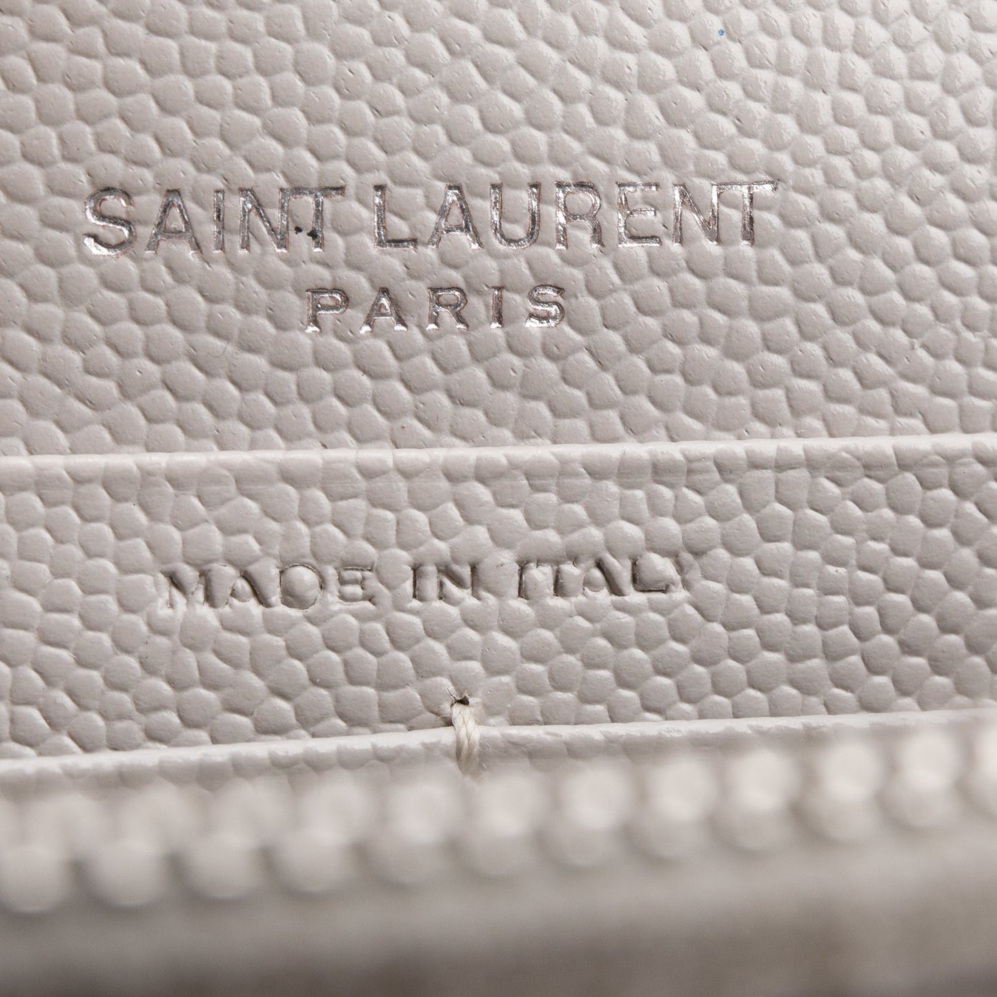 Saint Laurent Grey Cassandre Matelasse Envelope Chain Wallet