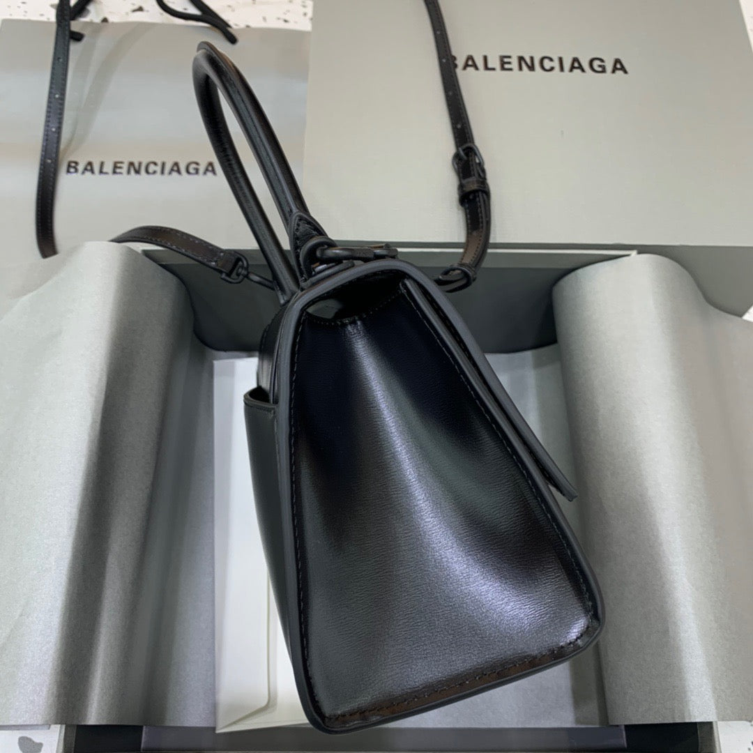 Top Quality Hourglass Small Handbag In Black, For Women,  Bags 9in/23cm