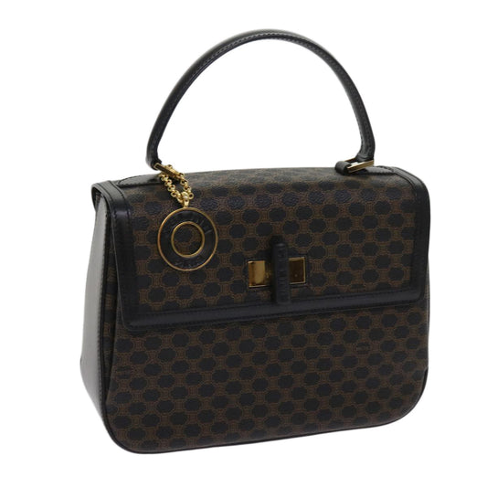 Luxury CELINE Macadam Canvas Hand Bag PVC Brown Black  64713A