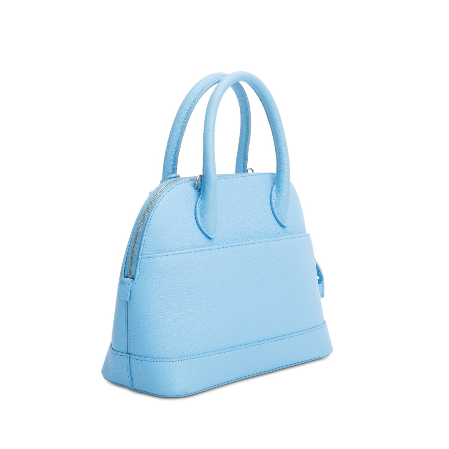 Balenciaga Blue Calfskin Logo S Ville Top Handle Bag