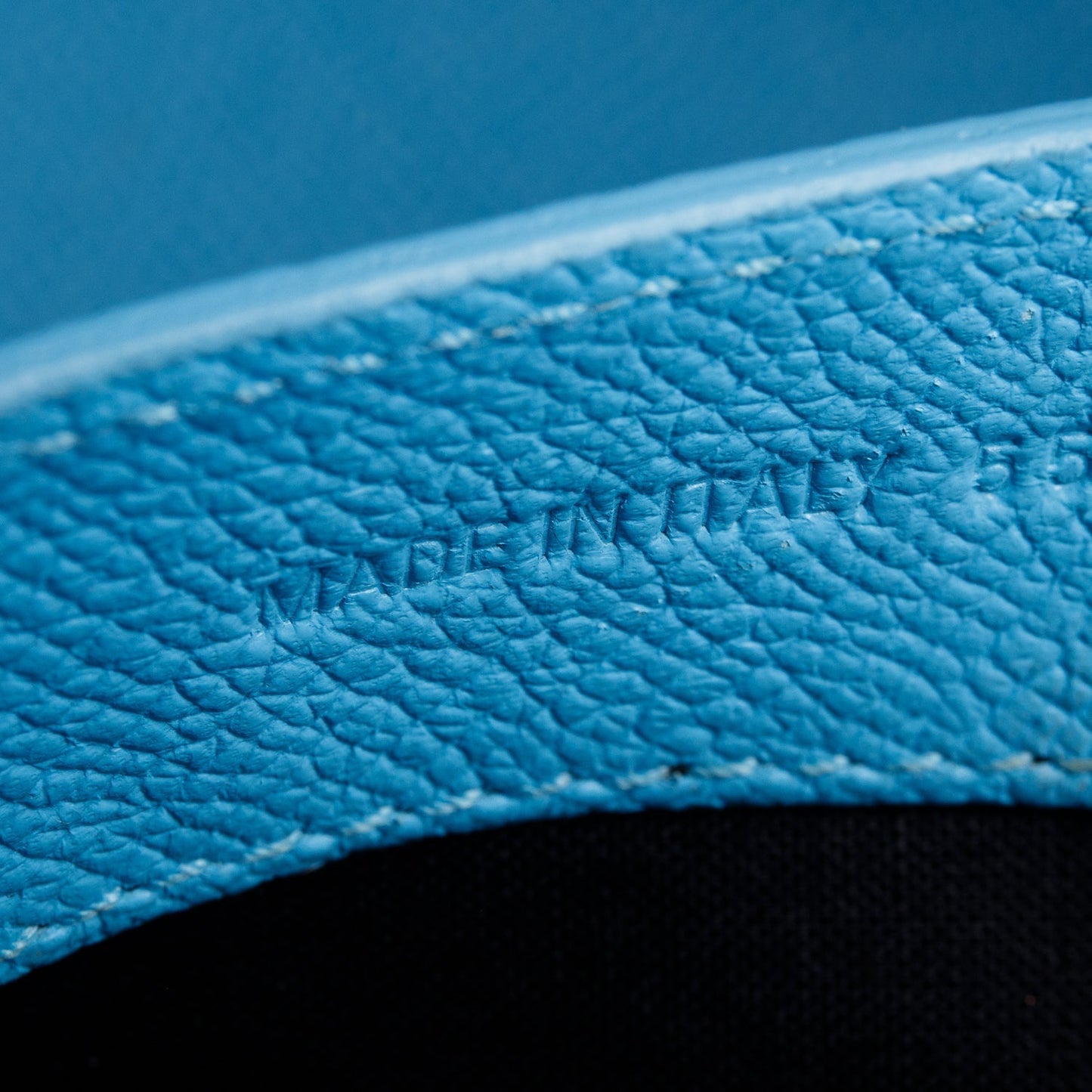 Balenciaga Blue Calfskin Logo S Ville Top Handle Bag