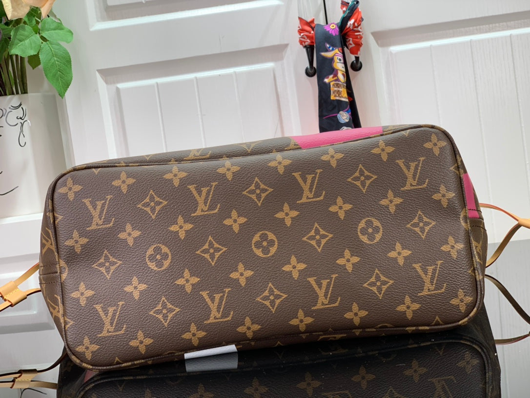 Top Quality Neverfull MM Game On Tote Bag Monogram Canvas By Nicolas Ghesquiere For Women,  Shoulder Bags 12.2in/31cm Top Quality M57452