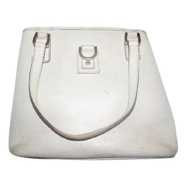 Gucci Abbey   White Leather And Pink Lining Satchel