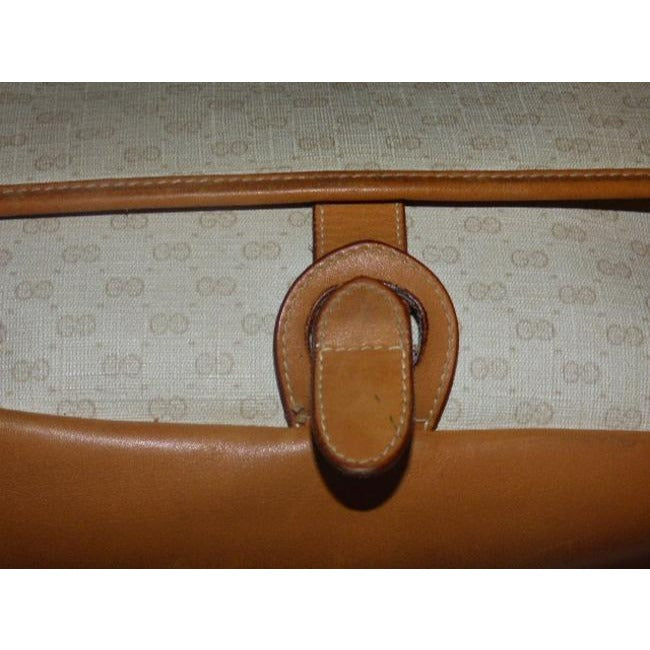 Gucci   Camel Small G Logo Print On Ivory Camel Leather