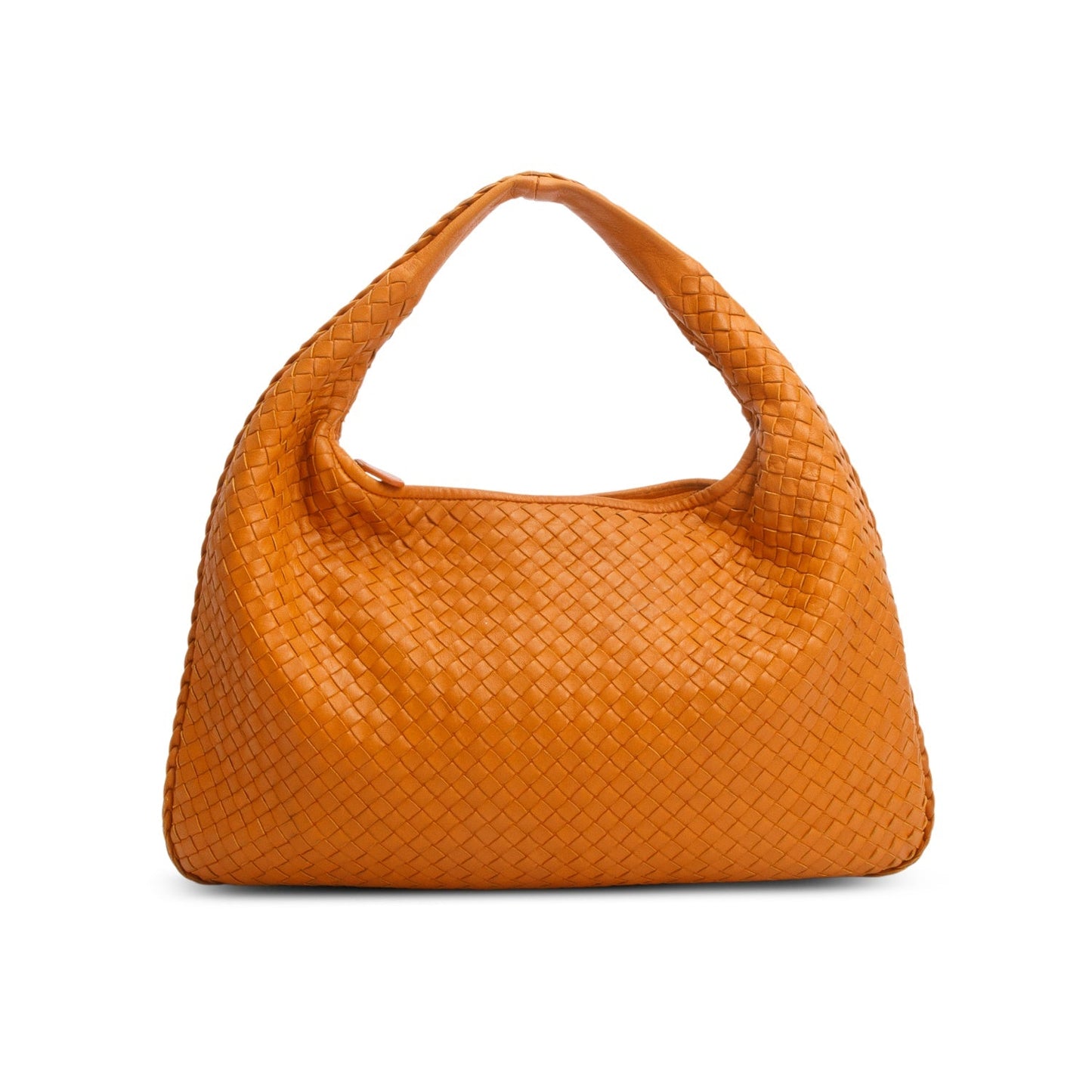 Bottega Veneta Orange Nappa Intrecciato Large Veneta Hobo