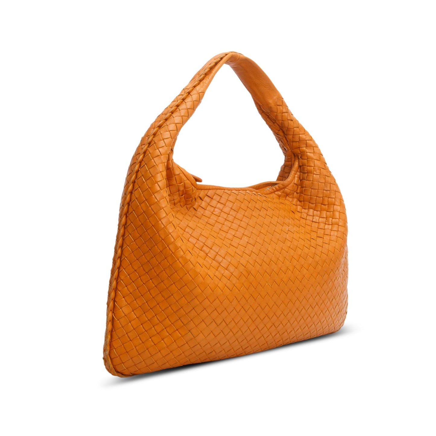 Bottega Veneta Orange Nappa Intrecciato Large Veneta Hobo