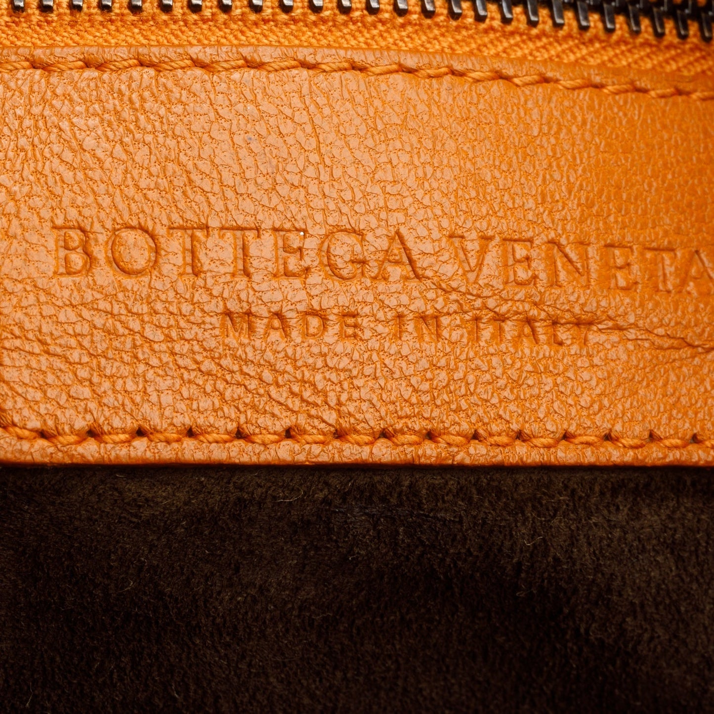 Bottega Veneta Orange Nappa Intrecciato Large Veneta Hobo
