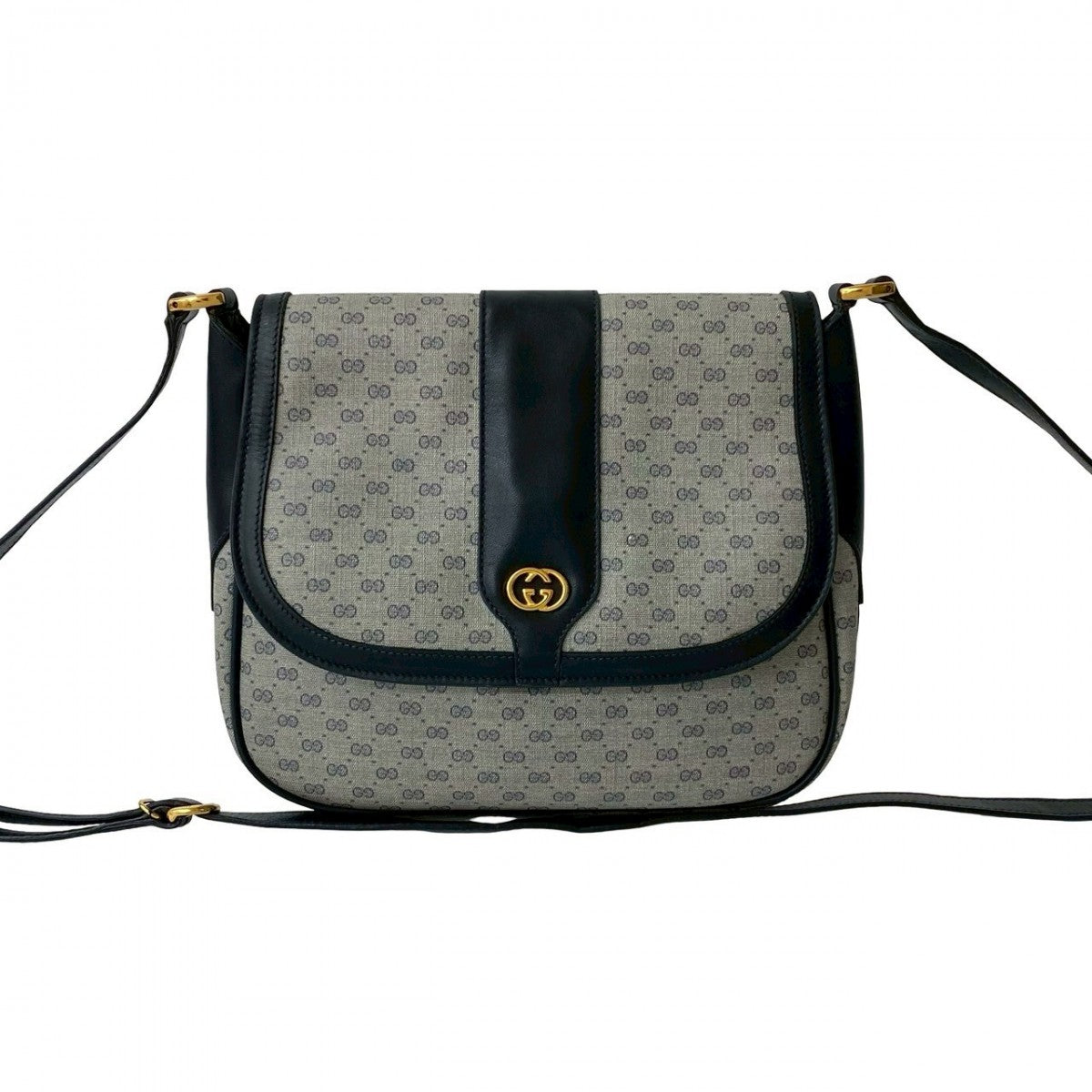 GUCCI Shoulder Bag leather Navy