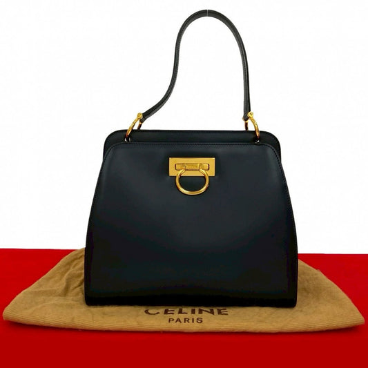 CELINE Handbag leather Navy