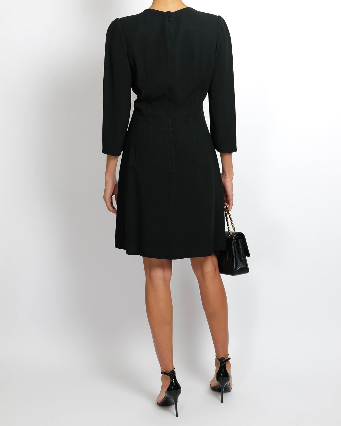 Dolce & Gabbana Black Long-Sleeved Mini Dress Size IT 44 (UK 12)