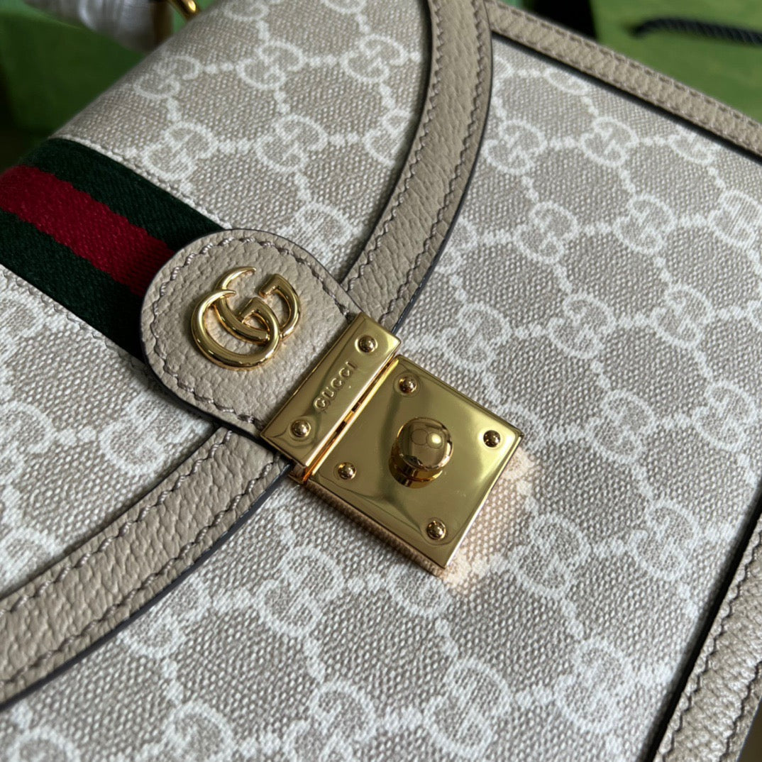 gg Ophidia Small gg Top Handle Bag Beige For Women, Women’s Bags 9.8in/25cm gg ‎651055 UULAG 9682