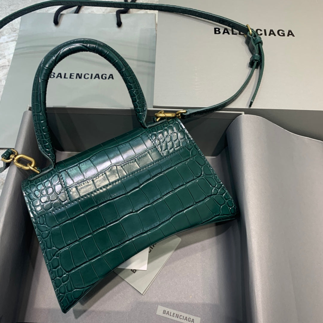 Top Quality Hourglass Small Handbag In Dark Green, For Women,  Bags 9in/23cm