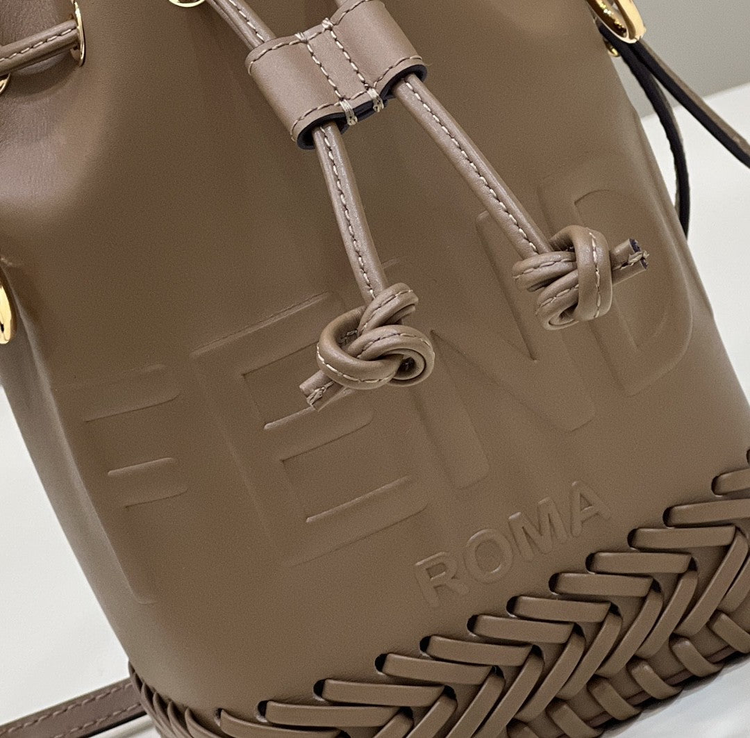 Top QualityTop Quality Mon Tresor Brown Mini-bag with stitching For Woman 18cm/7in