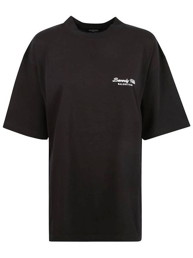 Luxury Balenciaga Trending 2025 Logo Print Medium Fit Short Sleeve T-Shirt Black