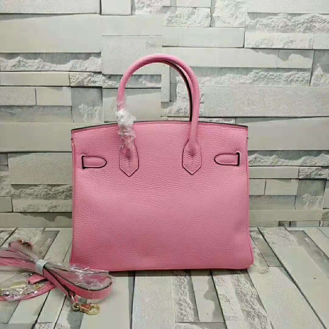 Top Quality Birkin Pink For Women Gold Toned Hardware 14in/35cm 