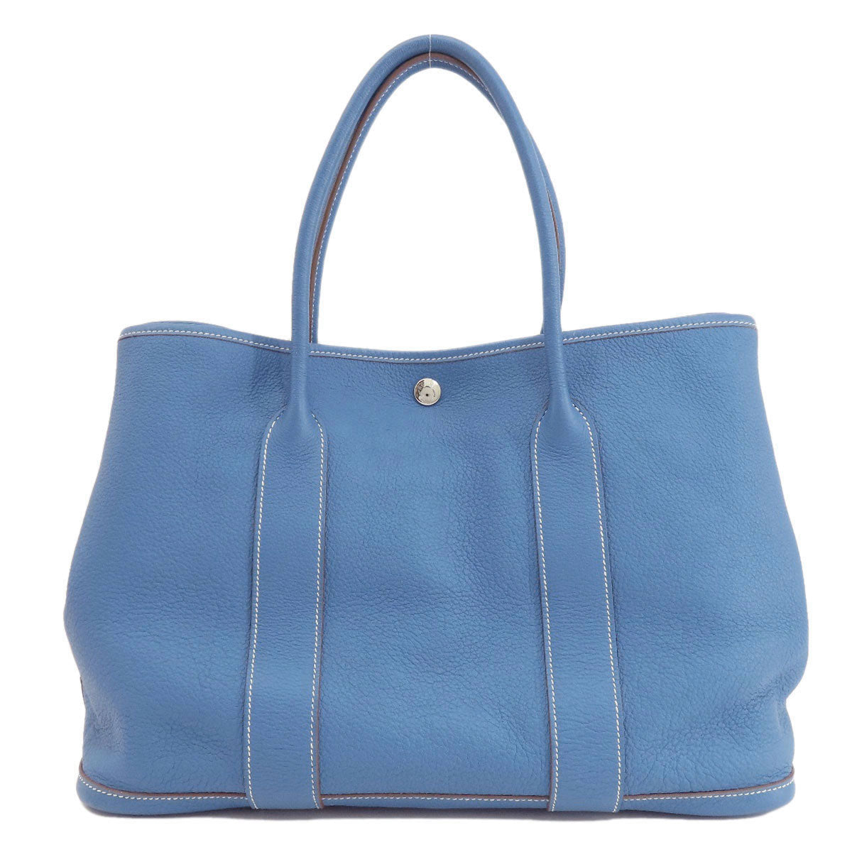 HERMES Tote Bag Negonda blue Garden Party PM Blue type SilverMetal Women  d