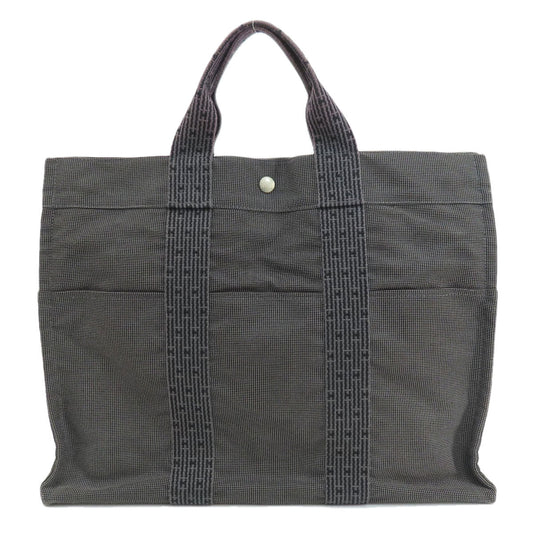 HERMES Tote Bag canvas gray Her Line Women  d