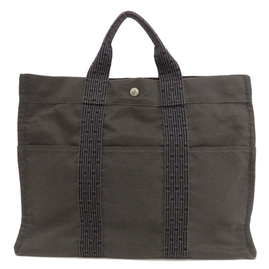 HERMES Tote Bag canvas gray Her LineMM Women  d