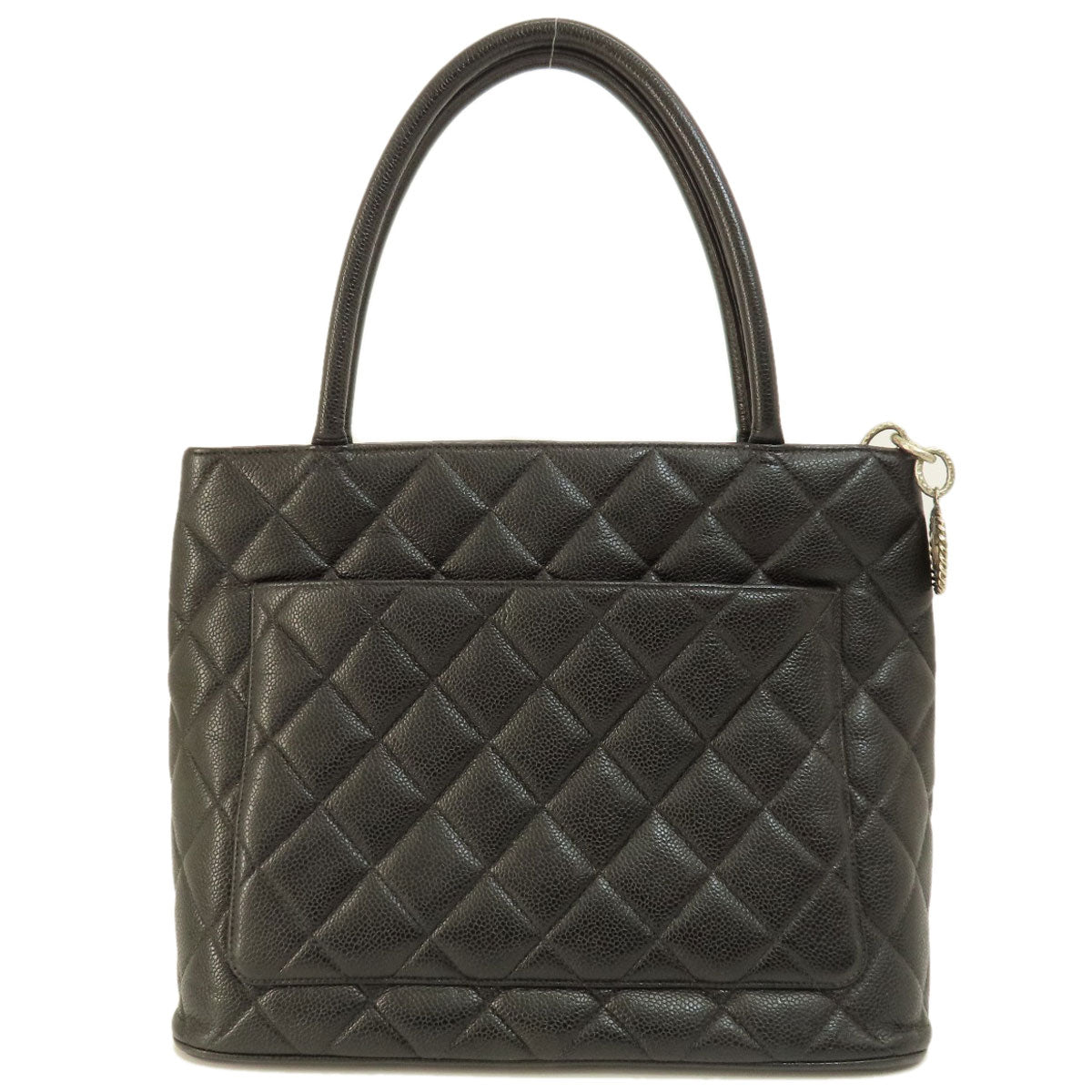 CHANEL Tote Bag Grained Calfskin Skin black   Tote Gold Metal