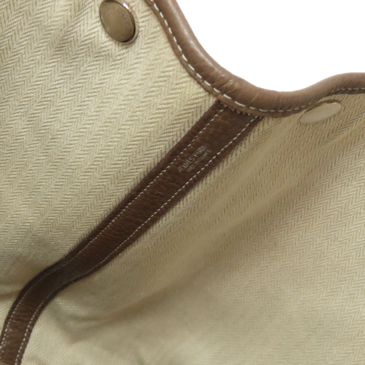 HERMES Tote Bag Togo beige Garden Party PM Etoupe SilverMetal Women  d