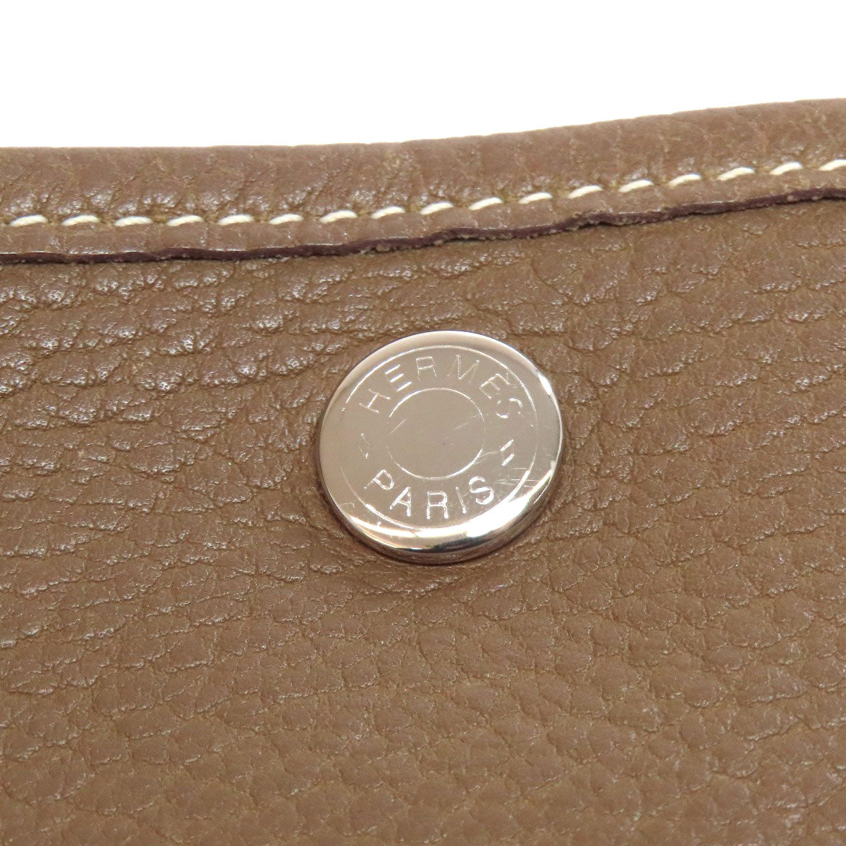 HERMES Tote Bag Togo beige Garden Party PM Etoupe SilverMetal Women  d