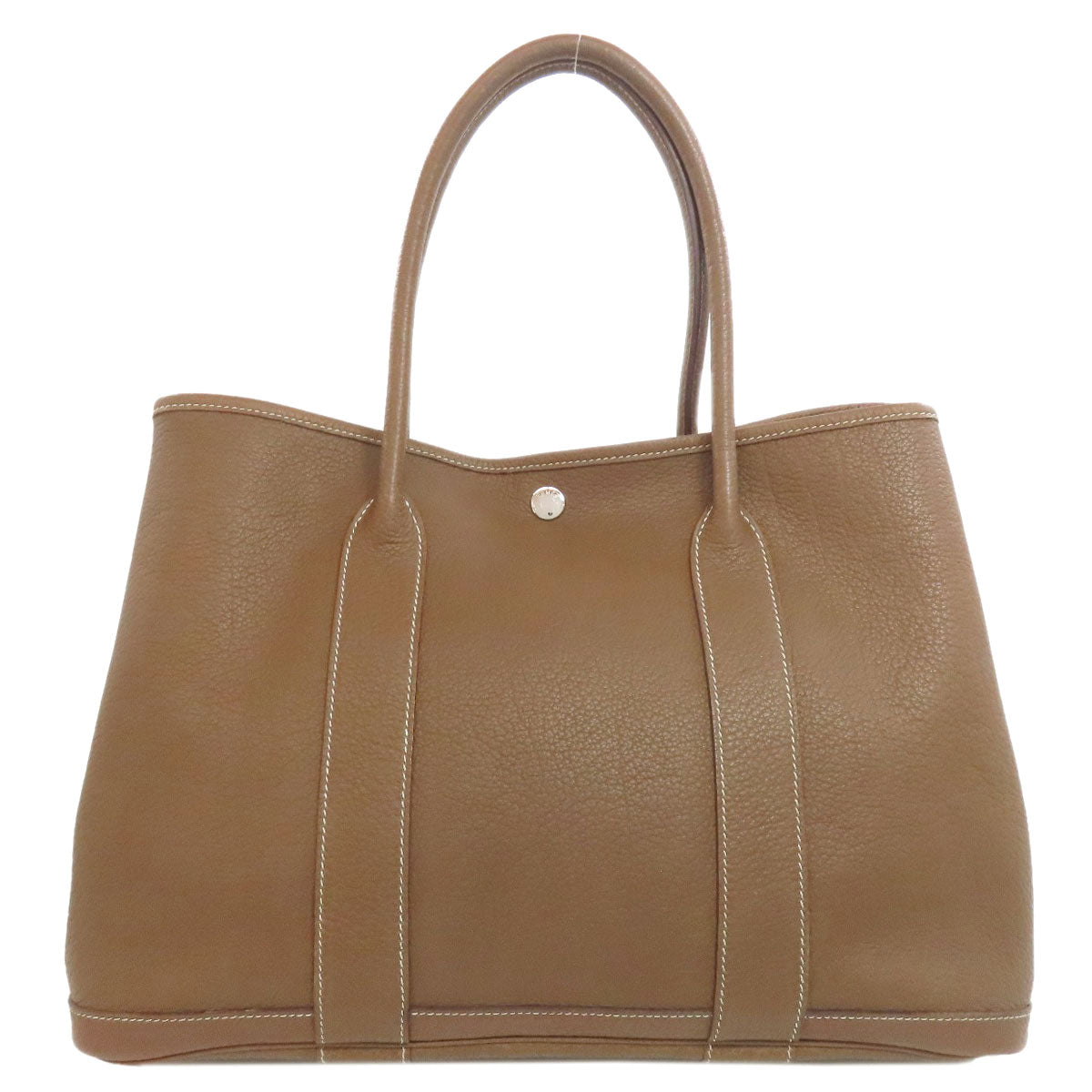 HERMES Tote Bag Togo beige Garden Party PM Etoupe SilverMetal Women  d