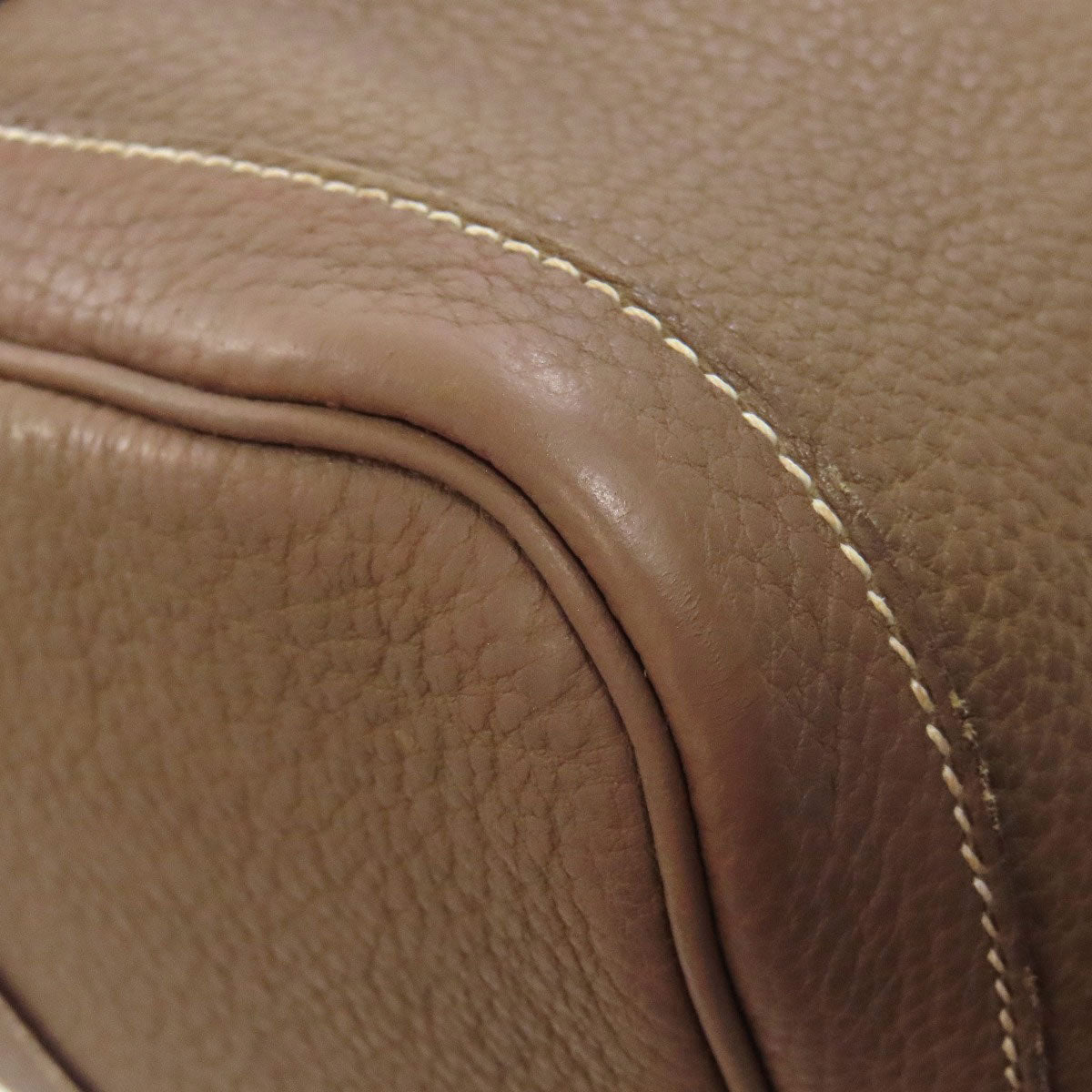 HERMES Tote Bag Togo beige Garden Party PM Etoupe SilverMetal Women  d