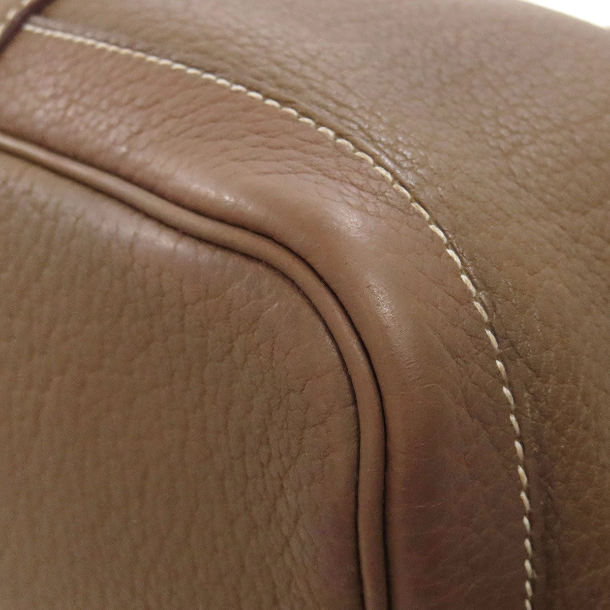 HERMES Tote Bag Togo beige Garden Party PM Etoupe SilverMetal Women  d