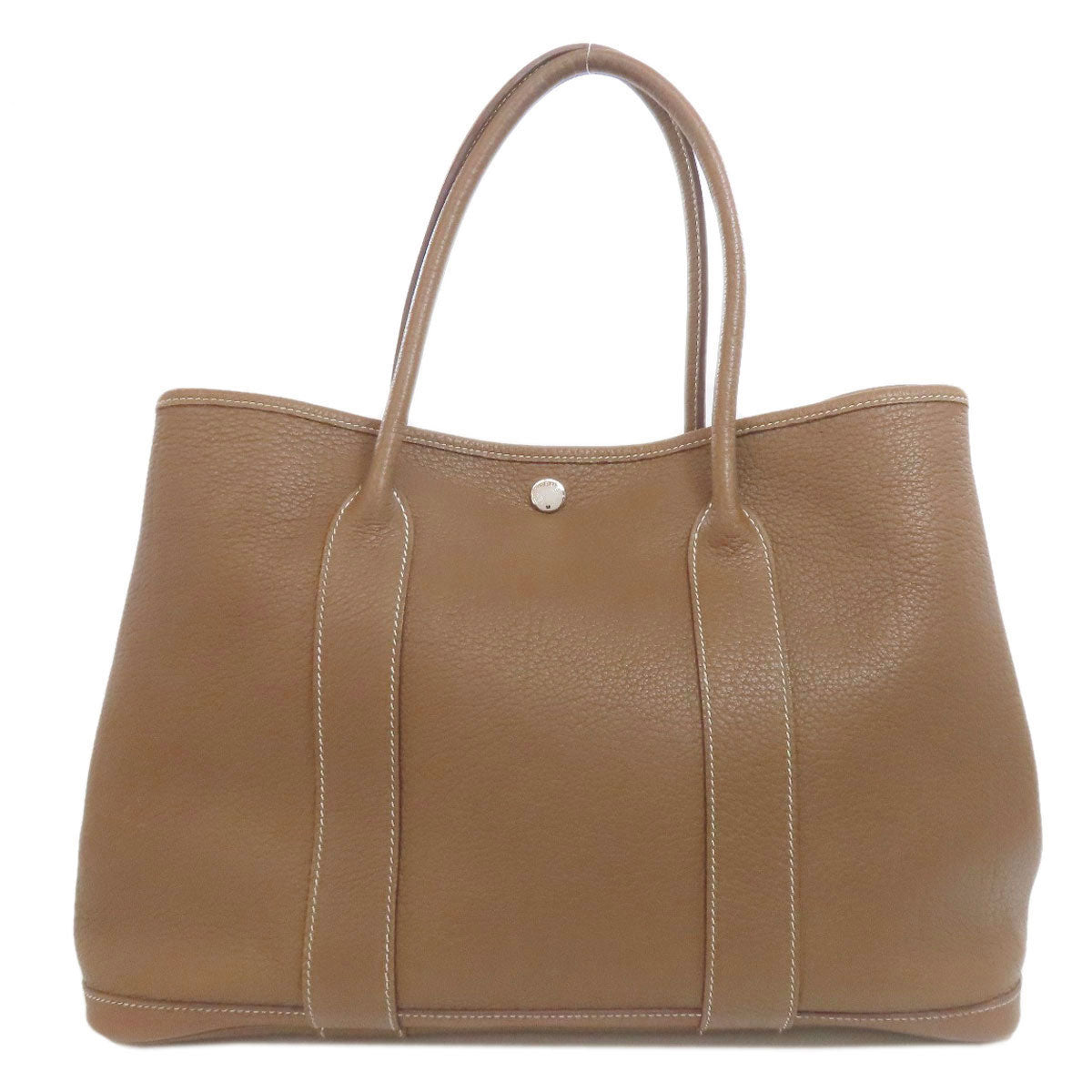 HERMES Tote Bag Togo beige Garden Party PM Etoupe SilverMetal Women  d