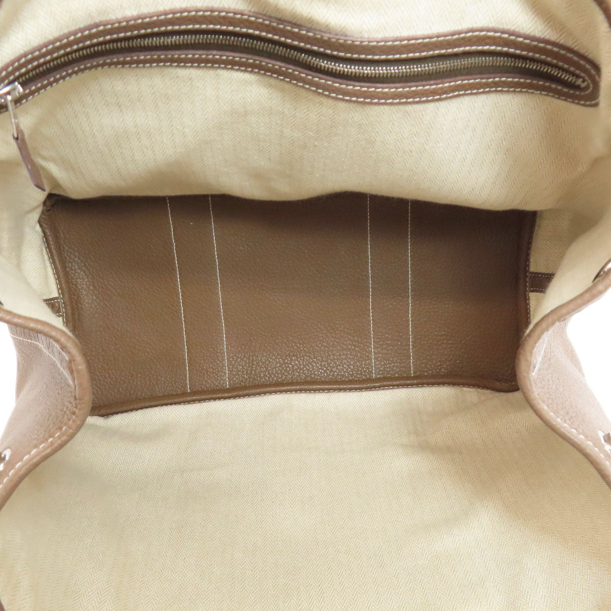 HERMES Tote Bag Togo beige Garden Party PM Etoupe SilverMetal Women  d