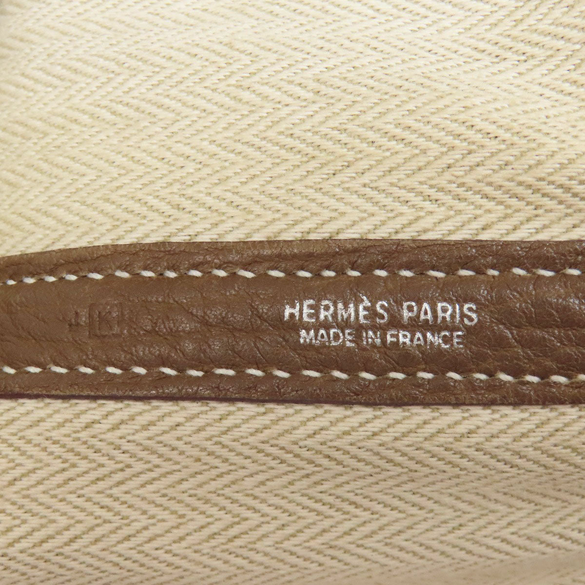 HERMES Tote Bag Togo beige Garden Party PM Etoupe SilverMetal Women  d