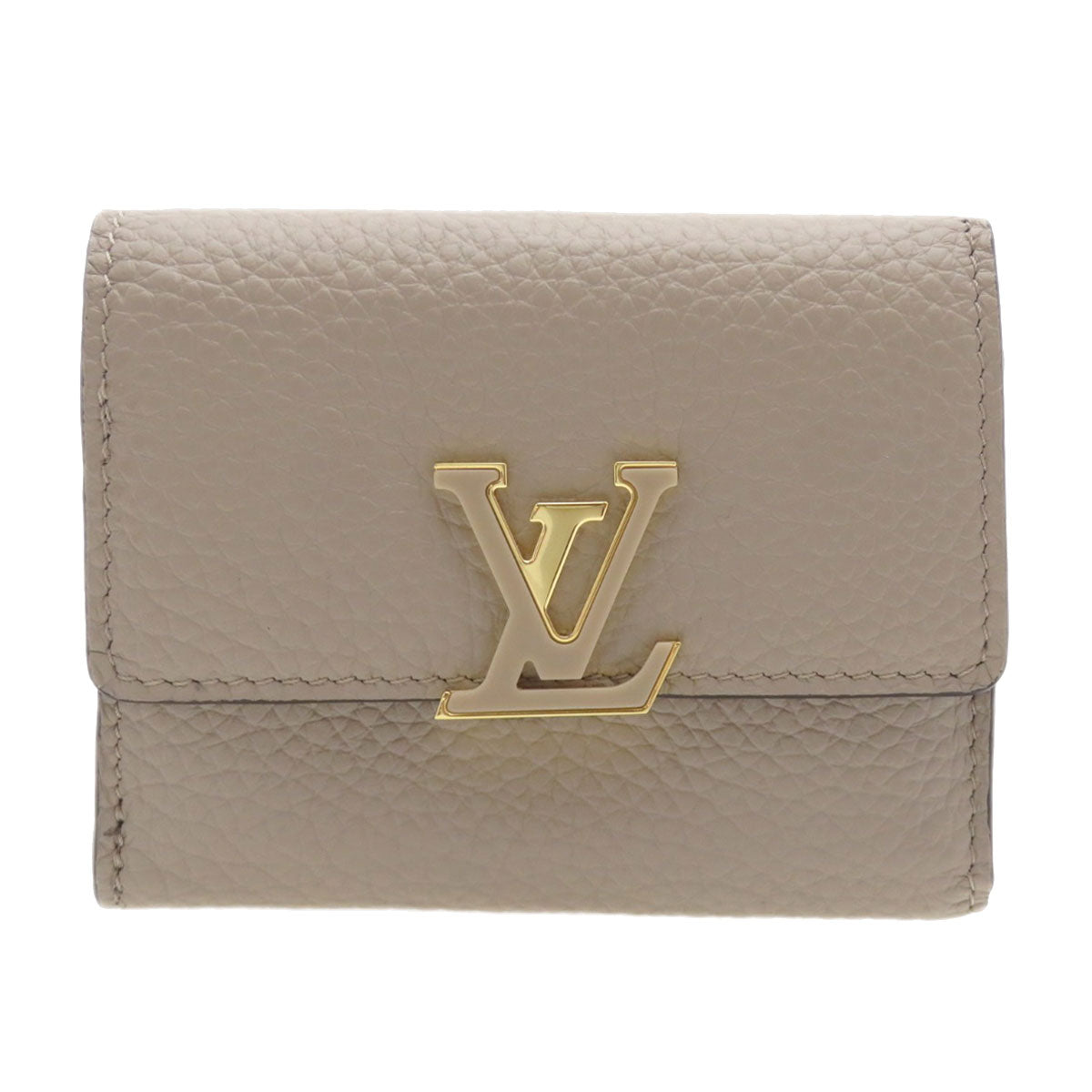 LOUIS VUITTON Bifold Wallet M68747 Taurillon Clemence beige Portefeuille Capucines XS Taurillon Clemence Women  d